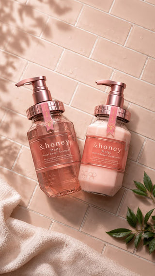 Hair care shampoo and treatment bottles