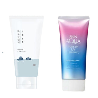 ROUND LAB + SKIN AQUA Round Lab 1025 Dokdo Cleanser + Skin Aqua Tone Up UV Essence Sunscreen